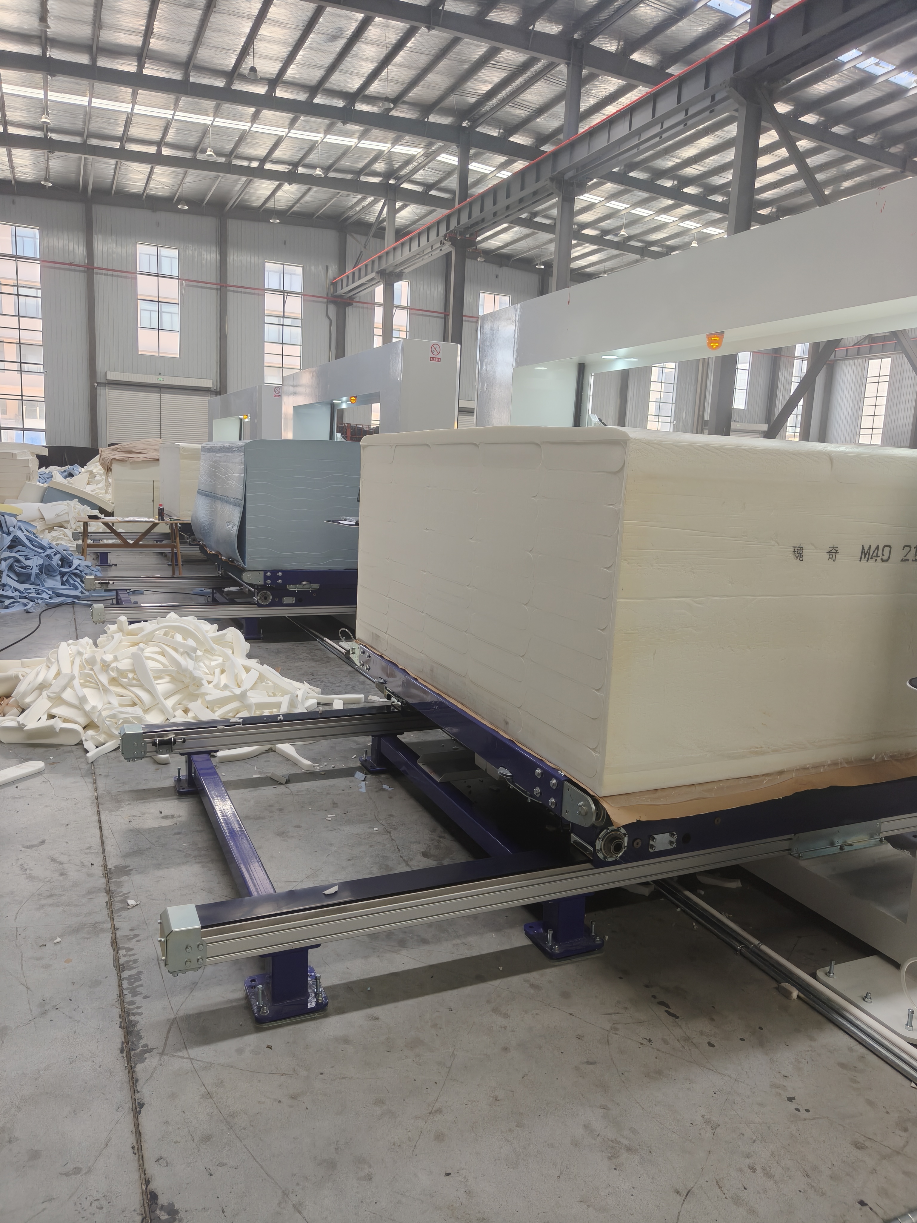 Pillow production line in Nantong factory