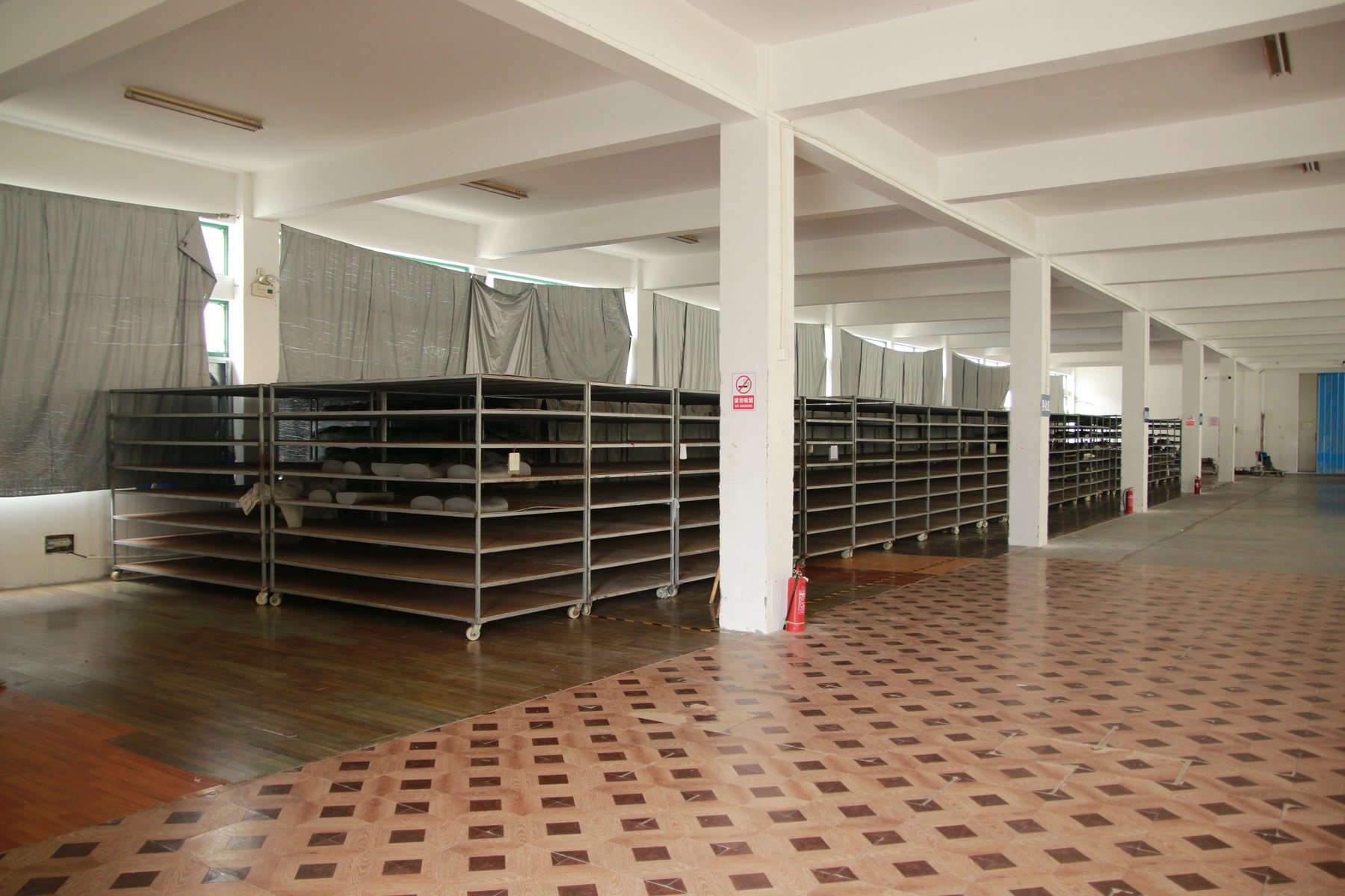 Factory rack room